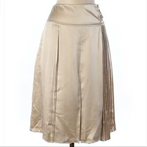 Electra Champagne Silk Pleated Skirt Size 4